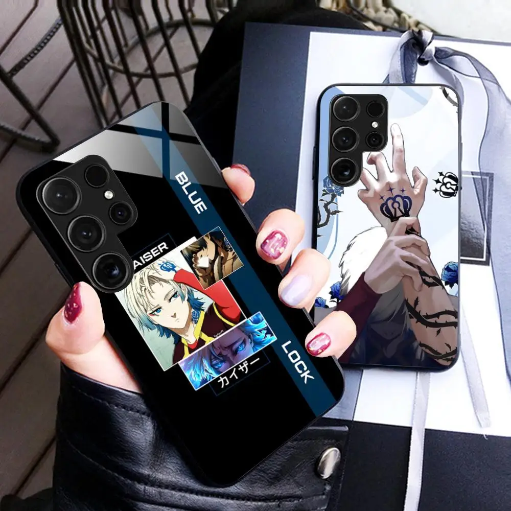 

Blue Lock Michael Kaiser Phone Case for Samsung Galaxy S26 S25 S24 S23 S22 S21 S20 Note20 Plus FE Ultra Glass Protective Cover