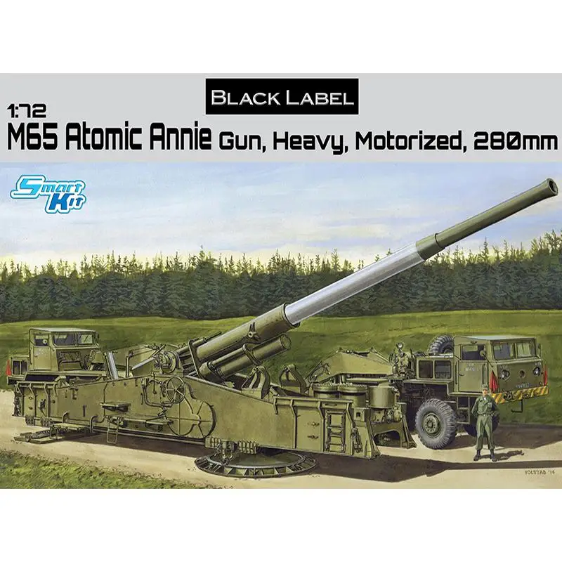 DRAGON 7484 1/72 Scale M65 Atomic Annie Gun, Heavy Motorized 280mm Model Kit