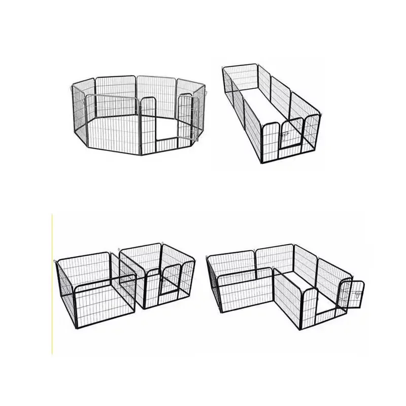 for Heavy Duty Portable Metal Dog Run Cage Playpen Puppy Exercise Pen Kennel
