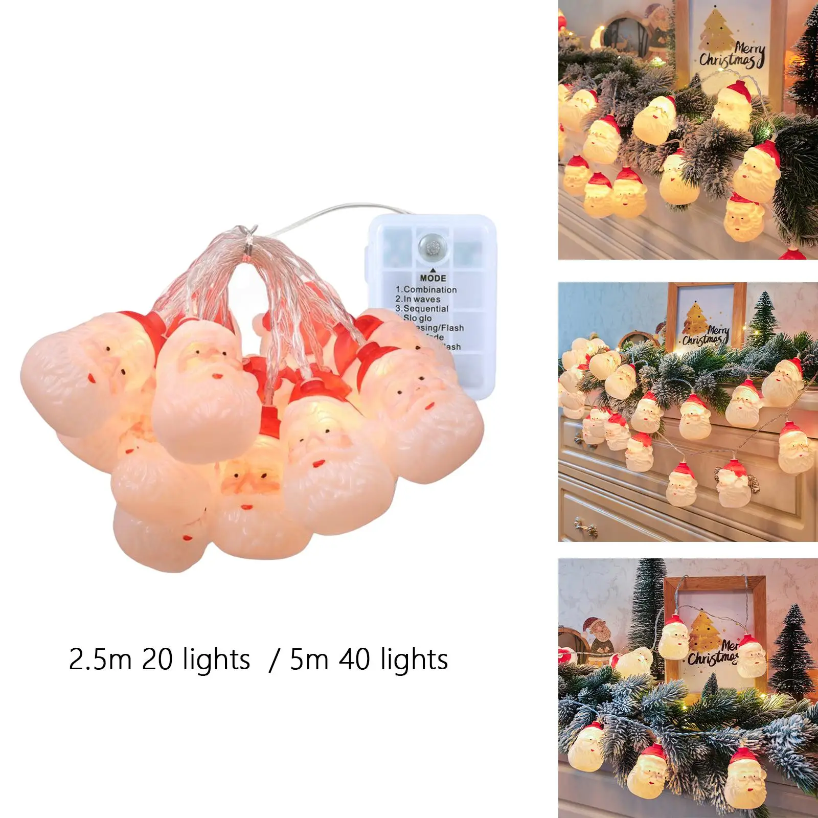 Luci a stringa di natale lampade a LED per decorazioni per la casa al coperto all'aperto per le vacanze