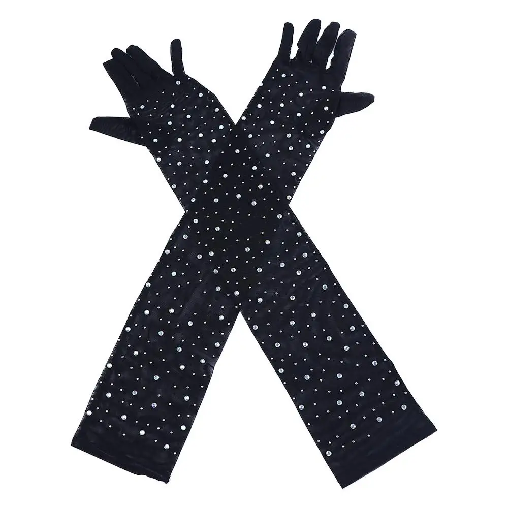 ถุงมือตาข่ายระบายอากาศแบบใส ถุงมือคอสเพลย์ ถุงมือเจ้าสาวงานแต่งงาน ถุงมือยาว ถุงมือกันแดด ถุงมือผู้หญิงสำหรับขับรถ