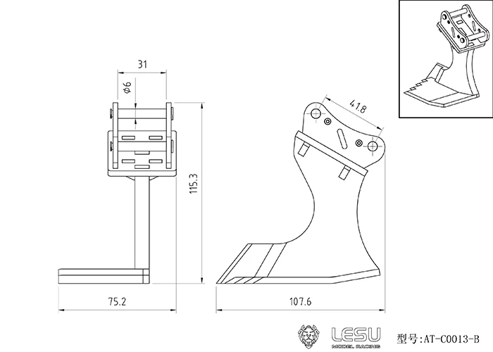 Metal Compactor for 1/14 LESU RC Ac360 Et26L Et30H Hydraulic Excavator DIY Remote Control Cars Toys Model Th19134-SMT3