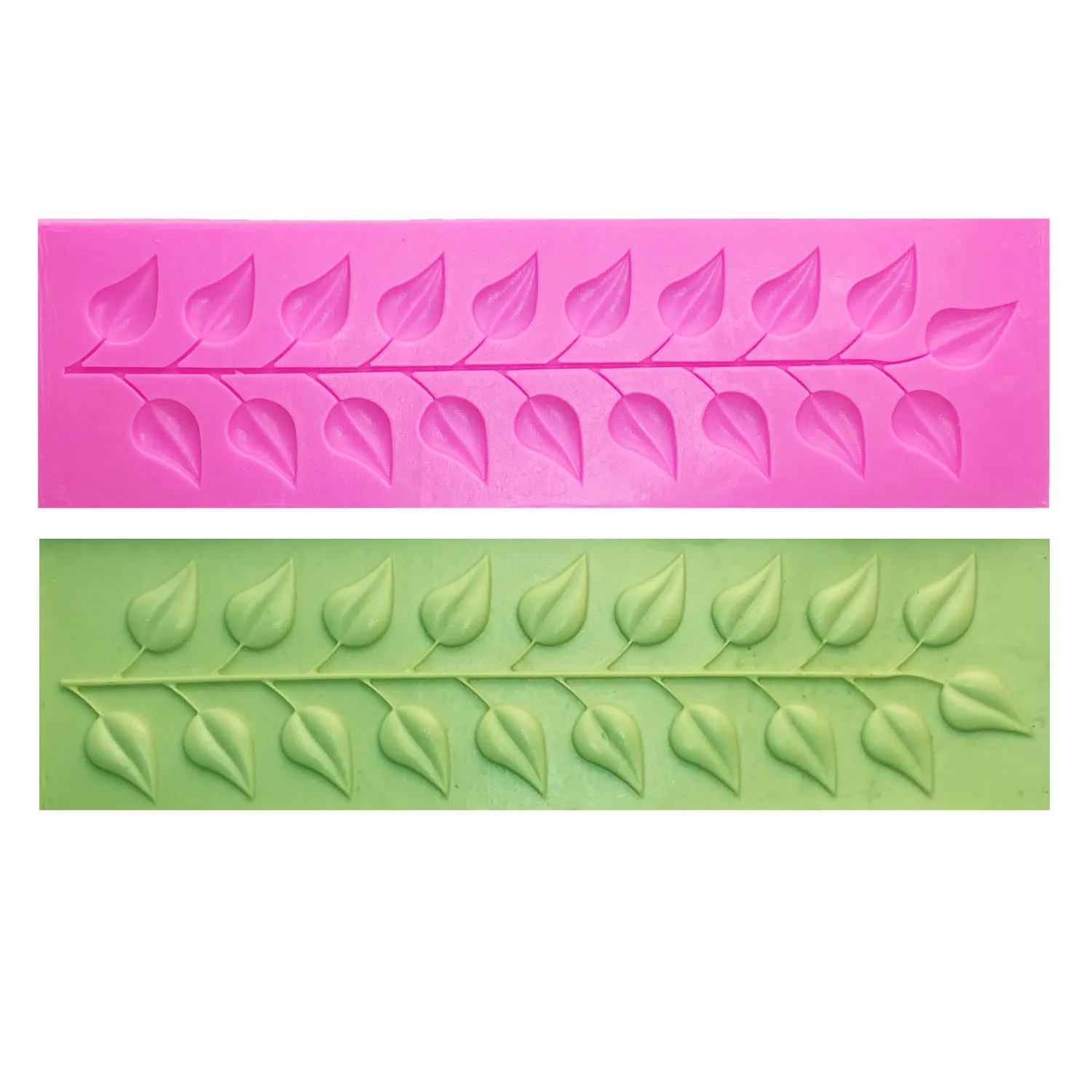 M0286 cake lace border tree leaf cake decorating tools DIY leaves fondant silicone mold vine cookies molds