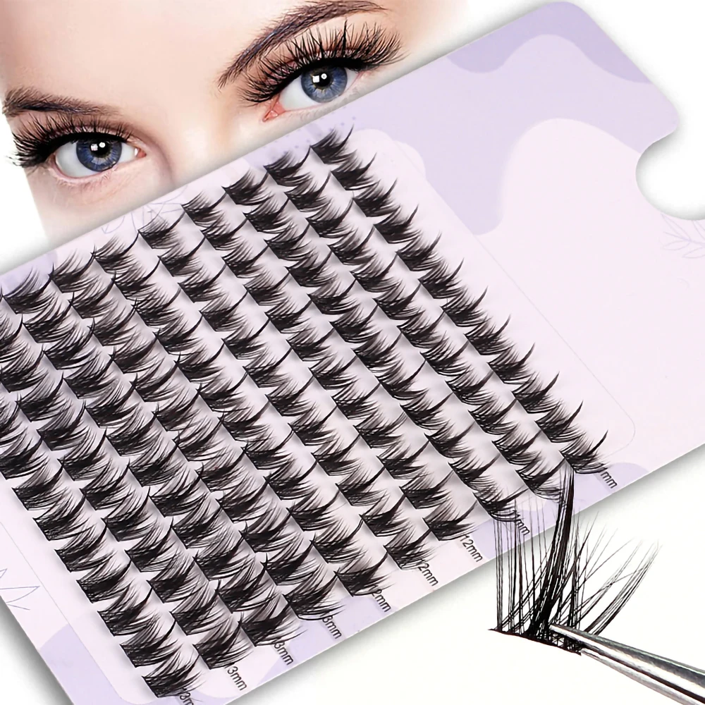 Einzelne Wimpern 120 Cluster weiches Band segmentiert falsche Bündel Wimpern DIY einzelne Cluster Wimpern verlängerungen
