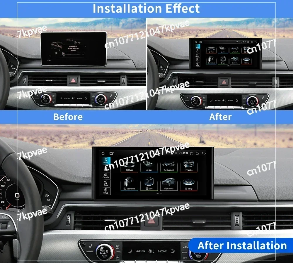 8 Core Android 13 System Car Multimedia Player for A4 B9 A5 2017-2019 SIM USB Wireless Carplay WIFI BT Google Touch Screen