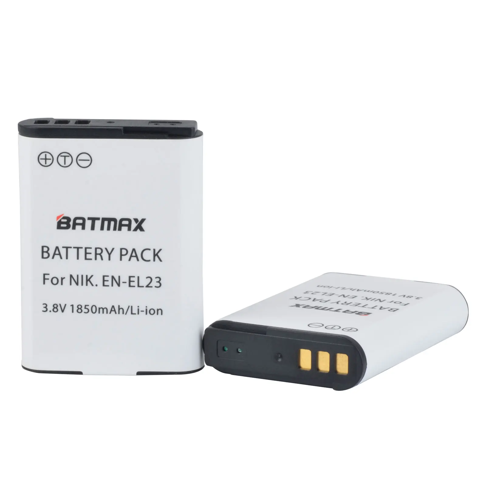 Batmax 1850mAh EN-EL23 EL23 Battery+LED USB Dual Charger For Nikon Coolpix B700, P600, P610, P610s, P900, P900s, S810c Camera