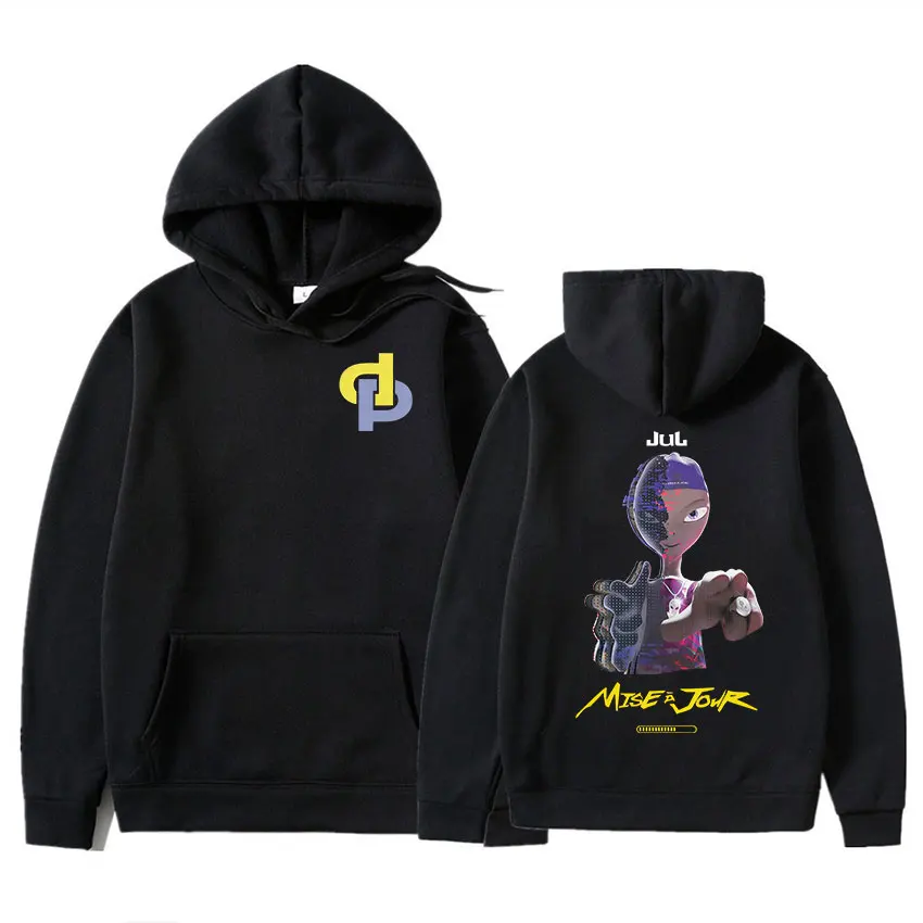 

Rapper Jul Mise A Jour 2025 Tour Merch T Shirt Men Women Vintage Fashion Long Sleeve Sweatshirt Casual Clothing Oversized Hooded