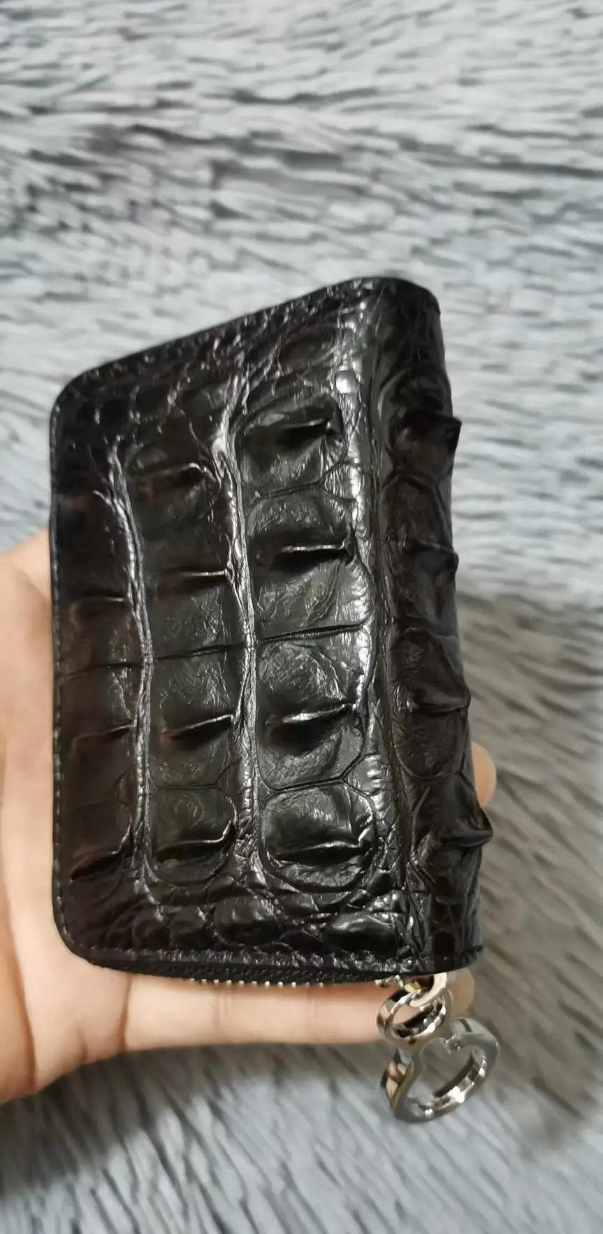 2023 New Back Crocodile Leahter Card Holder Genuine Leather Leisure Card Bag Fashion zipper Card Case 50