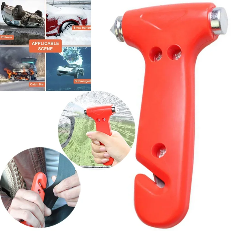 

Portable Multifunctional Car Safety Hammer, 2-in-1, Emergency Rescue, Car Emergency Tool, Window Breaker, Seat Belt Cutter