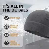 1PC Warm Winter Skull Cap Soft Polar Fleece Hat Thick Windproof Cap Outdoor Beanie Cap Ski Cap Suitable For Men Women 5