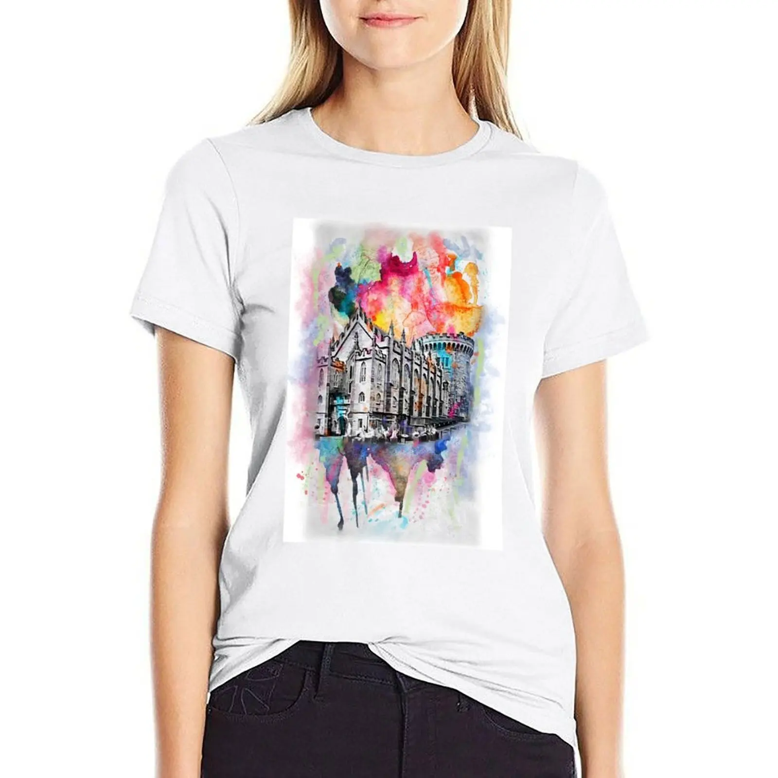 Dublin Castle - Dublin Landmarks T-shirt cute clothes female plus size tops plus size t shirts for Women loose fit