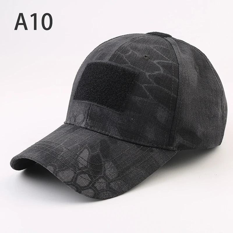 Boné de Beisebol Camuflado Tático para Atividades ao Ar Livre, Ajustável, para Homens e Mulheres, Chapéu de Verão Snapback