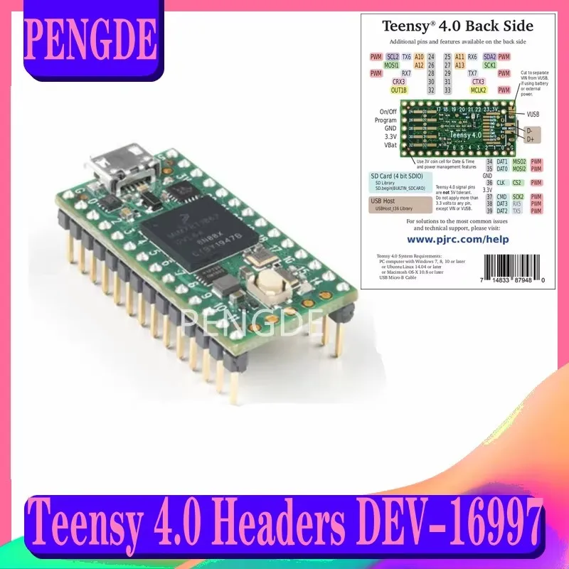 Spot Teensy 4.0 Headers DEV-16997 NXP iMXRT1062 MCU 600Mhz new development board