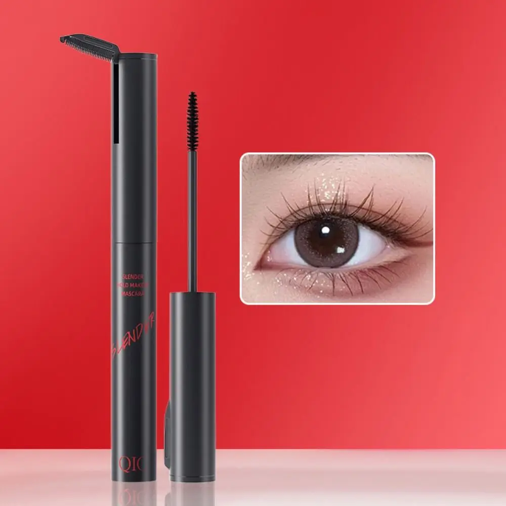 Mascara impermeabile a lunga durata Mascara allungante ad asciugatura rapida con inchiostro nero Aspetto naturale Mascara arricciante senza sbavature Cosmetico femminile