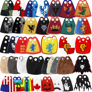 MOC Offizier Cape Bausteine Kit Mittelalterlichen Löwen Ritter Figuren Zubehör Schal Nachahmung Pelz Mantel Ziegel Spielzeug Jungen Geschenk