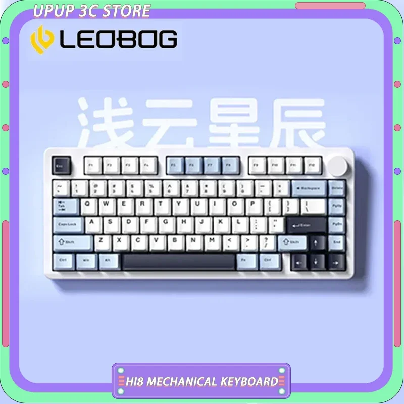 

LEOBOG Hi8 Mechanical Keyboard Aluminum Alloy Three Mode Multifunctional Knob 8000mAh Gaming Keyboard Hot Swap Pc Gaming Office