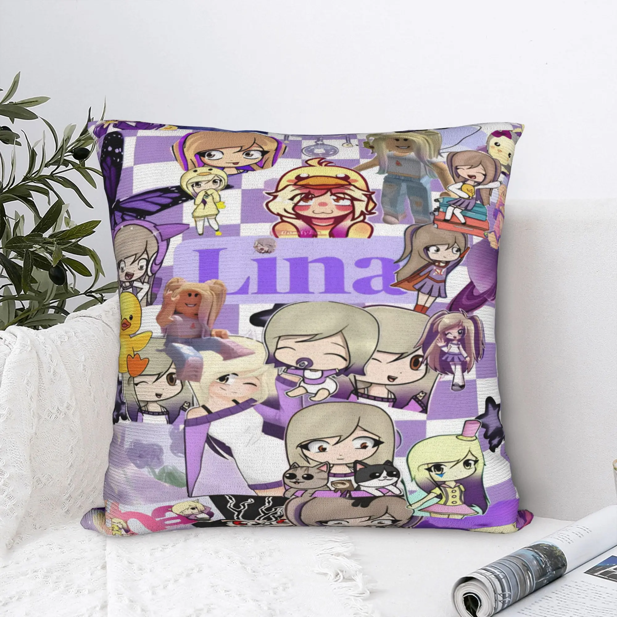 Seat Decoration Dense Real Mix Collage Lyna Vallejos  Pillowcases Merch  Pillow Cover Zippered Multi-Size