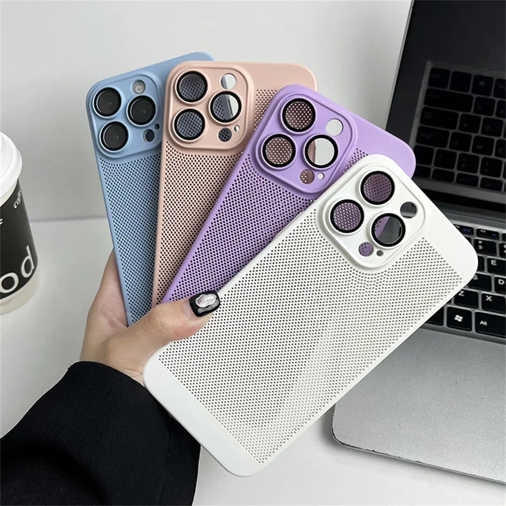 Original Kühlung Matte Wärmeableitung Fall Für iPhone 17 16 15 14 13 12 11 Pro Max X XS Max XR 7 8 Plus 17 Luft Metallic Abdeckung – Detail 6