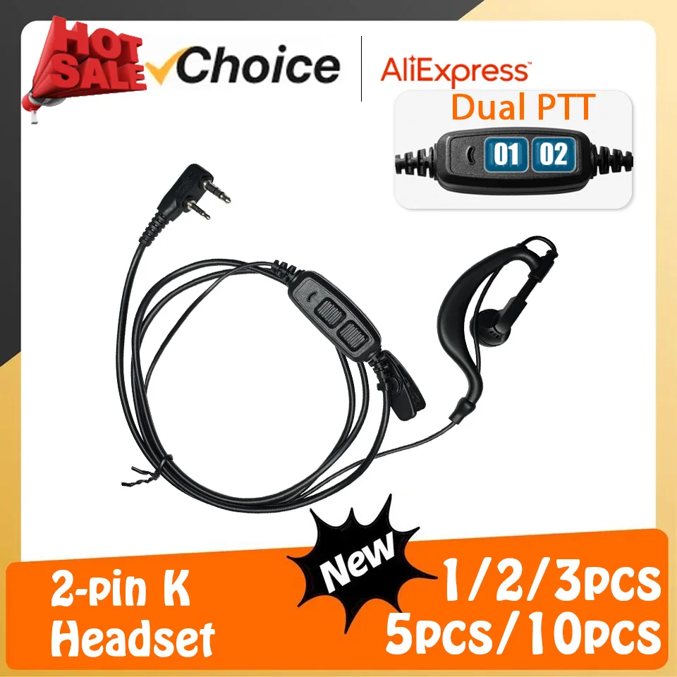 Dual Ptt Mic Headse… - image