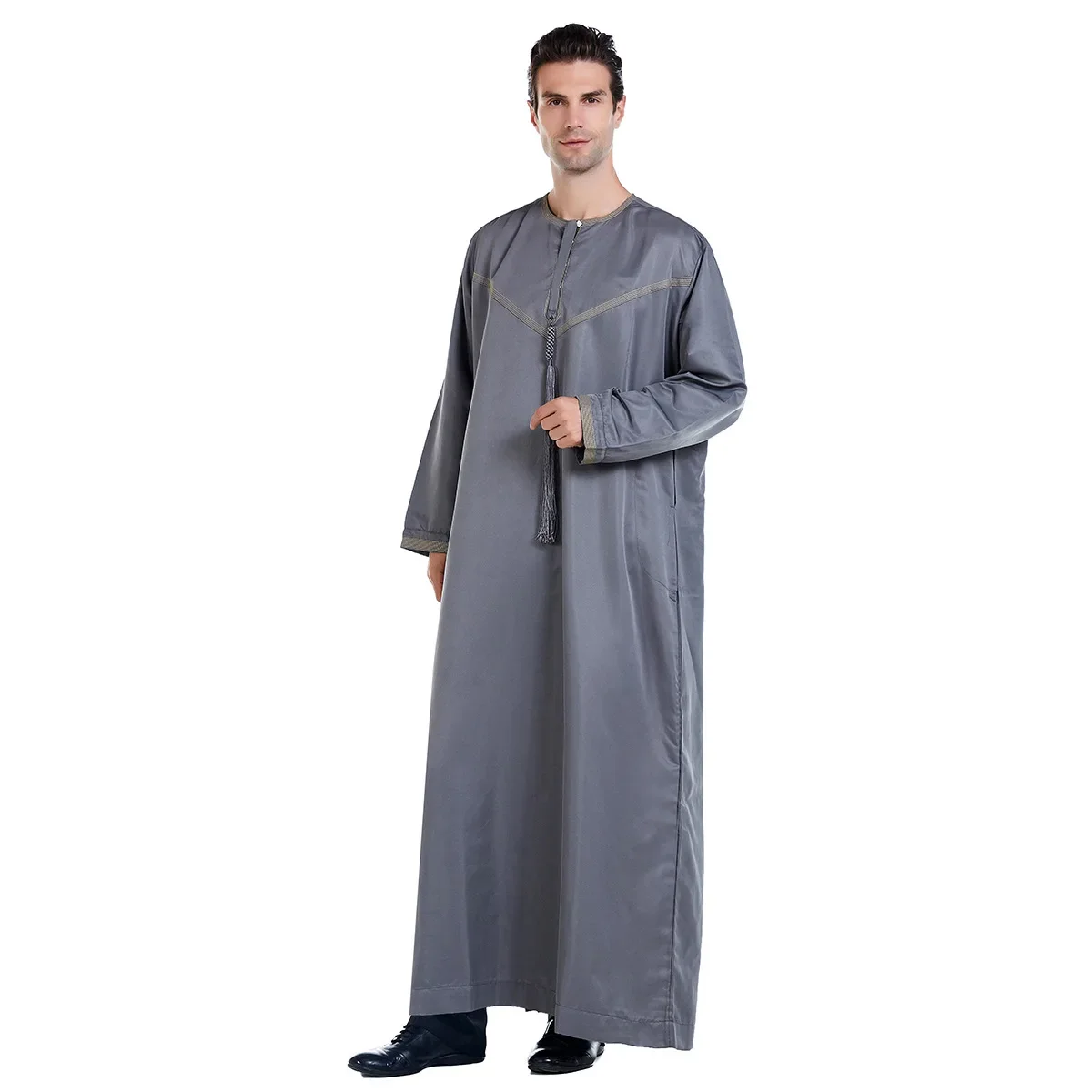 Robe musulmane Eid Mubarak pour hommes, Thobe Jubba, Abaya de Dubaï, Jilbab Ramadan, tiens imar, Arabe, Kaftan turc, Hijab Islam Vêtements, Mode 2025