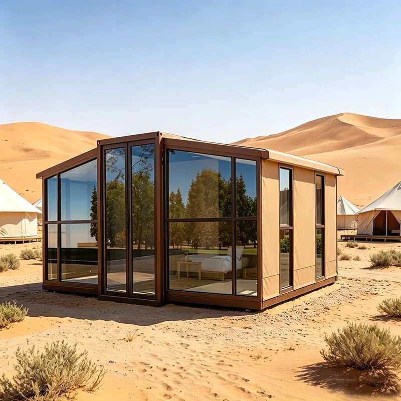 Customized Foldable Container House Ready Stock Insulated Wall Steel Frame Construction Site Temporary Worker Dormitory House
