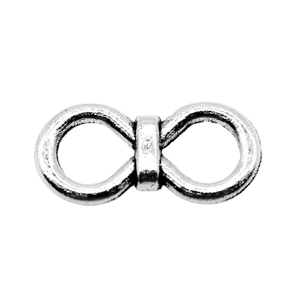 Findings Double Circle Connector Charms Jewelry For Men 9x19mm 10pcs