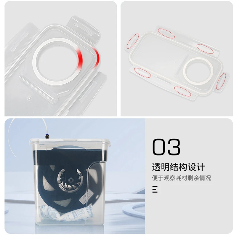 3D-Drucker Zubehör Pla feuchtigkeit beständige Storgae-Boxen mit Feuchtigkeit temperatur Pla TPU Abs Trocken halter Drybox