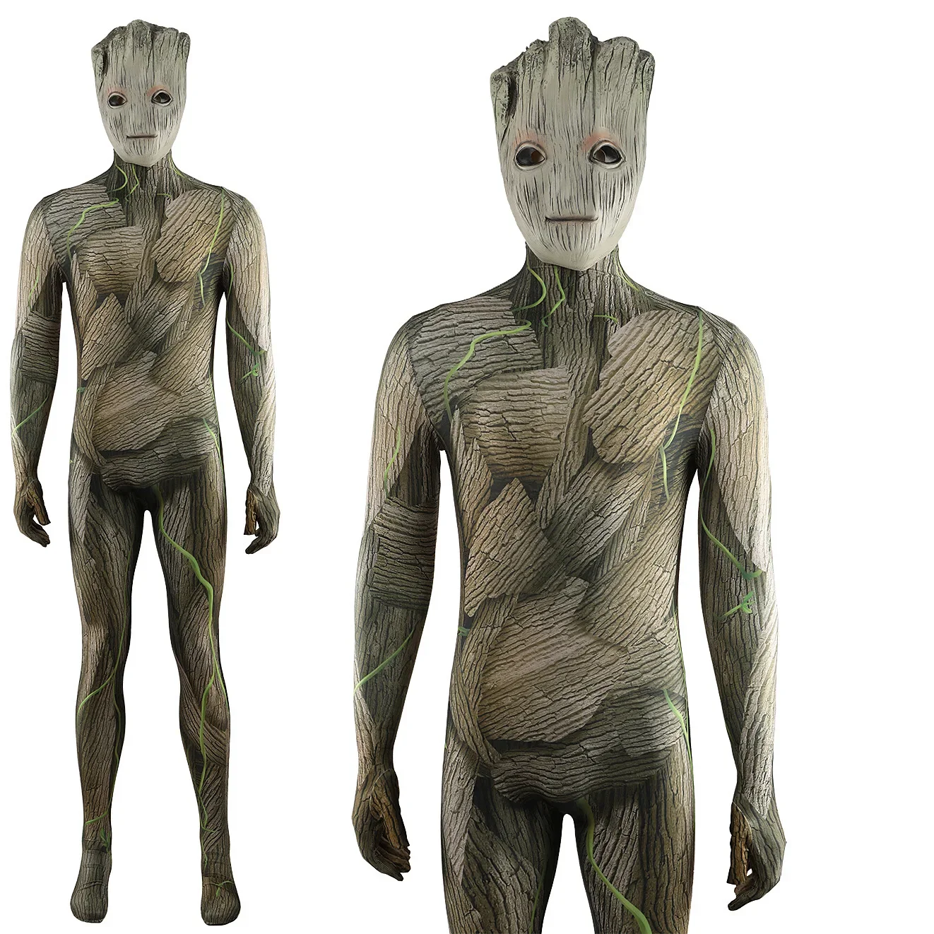 Guardians of the Groot Galaxy Cosplay Costume Superhero Spandex Zentai Suits Groot Bodysuit Jumpsuit Halloween Costume Adult Kid