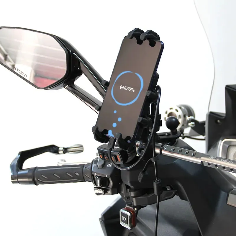 متعددة الألوان الاهتزاز لوحة جبل صدمة برهان حامل هاتف المحمول المضادة للاهتزاز حامل هاتف دراجة نارية للهواتف 5.41 ''-8.24'' #6