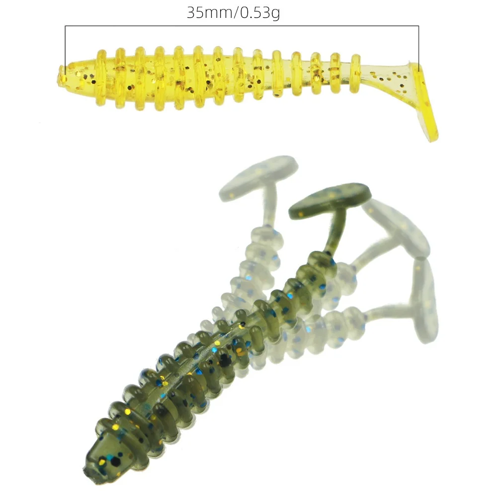 35 مللي متر انفجار الصيد دوامة T-الذيل لينة علة Luya واحدة الذيل لينة الطعم روفر جثم الجذر الصيد Luya وهمية الطعم