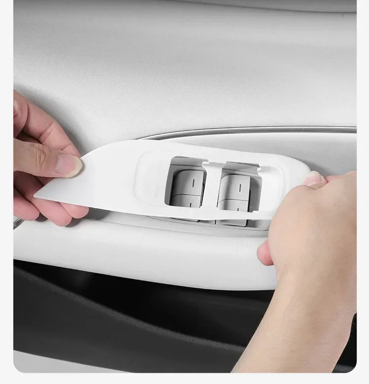 Window Button Frame Panel Protective Pad For Xiaomi SU7 2024 Car Styling Window Lifting Panel  Protective Sticker Accessories