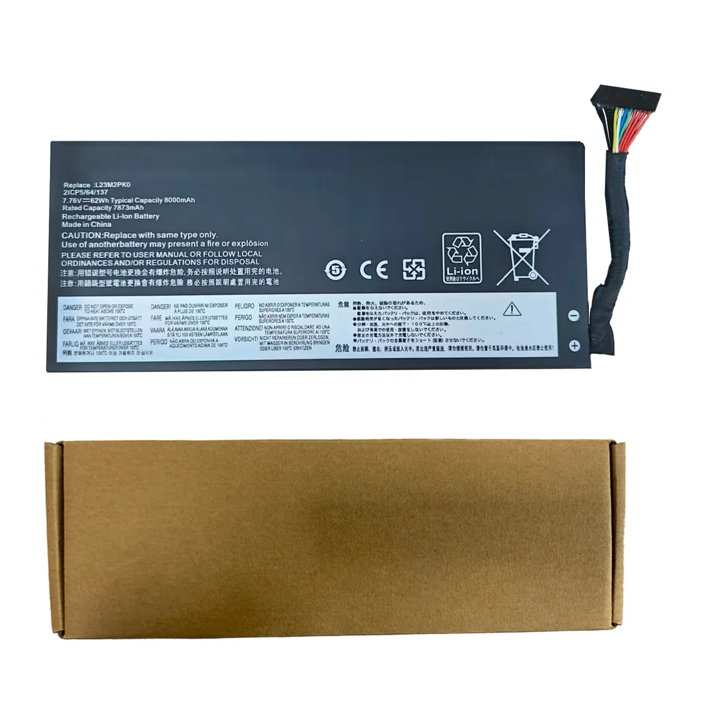 New Laptop Battery L23M2PK0 7.76V 62Wh 8000mAh High Quality For Lenovo Legion Go 8APU1 Handheld Gaming