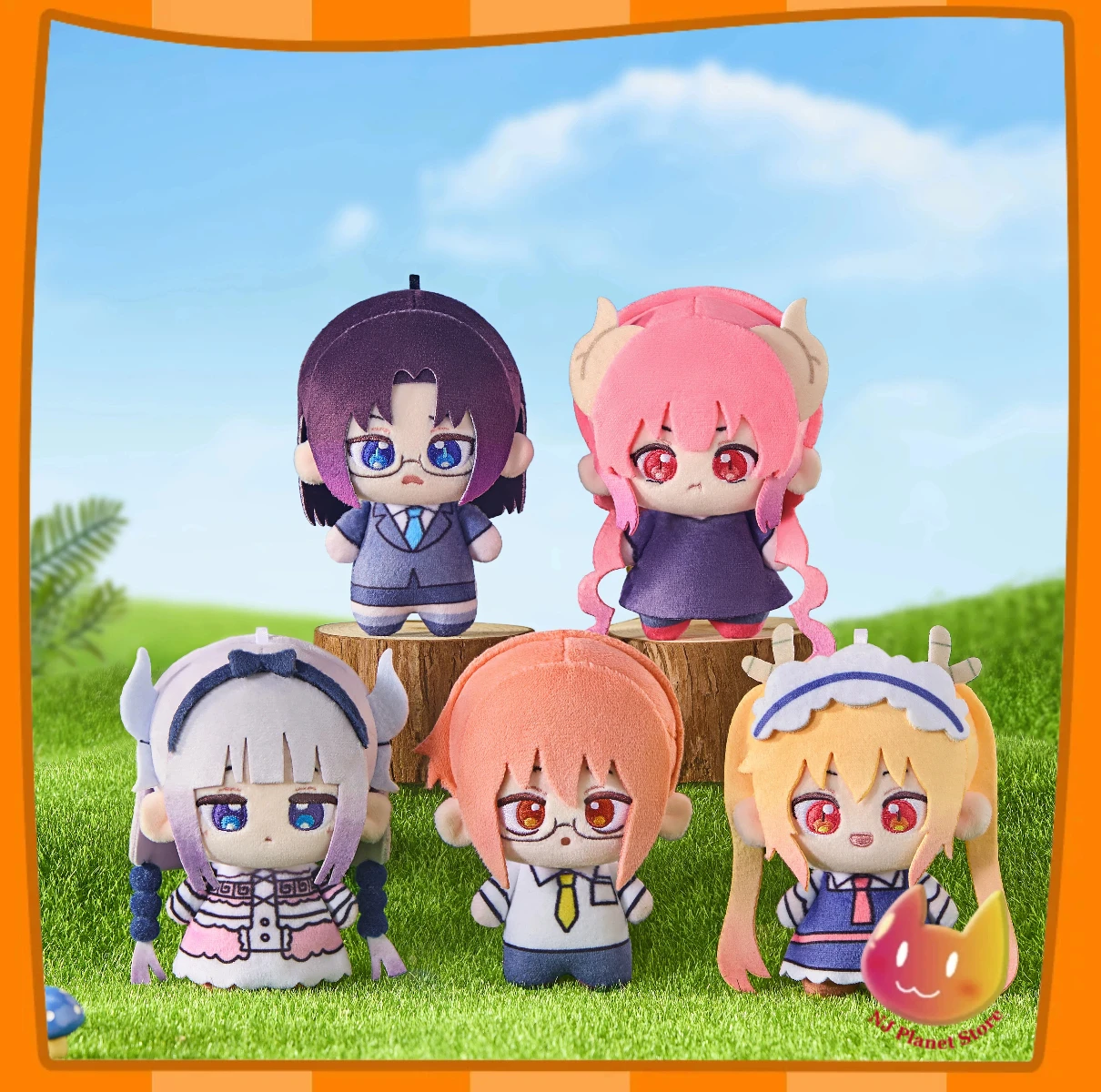 

10cm Mini Doll Anime Miss Kobayashis Dragon Maid Kawaii Plush Cotton Doll Starfish Body Keychain Toys for Kids Plushie Mascot