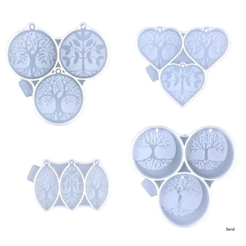 Round Life Tree Keyring Mould Versatile Round Silicone Mold Jewelry Making Tool