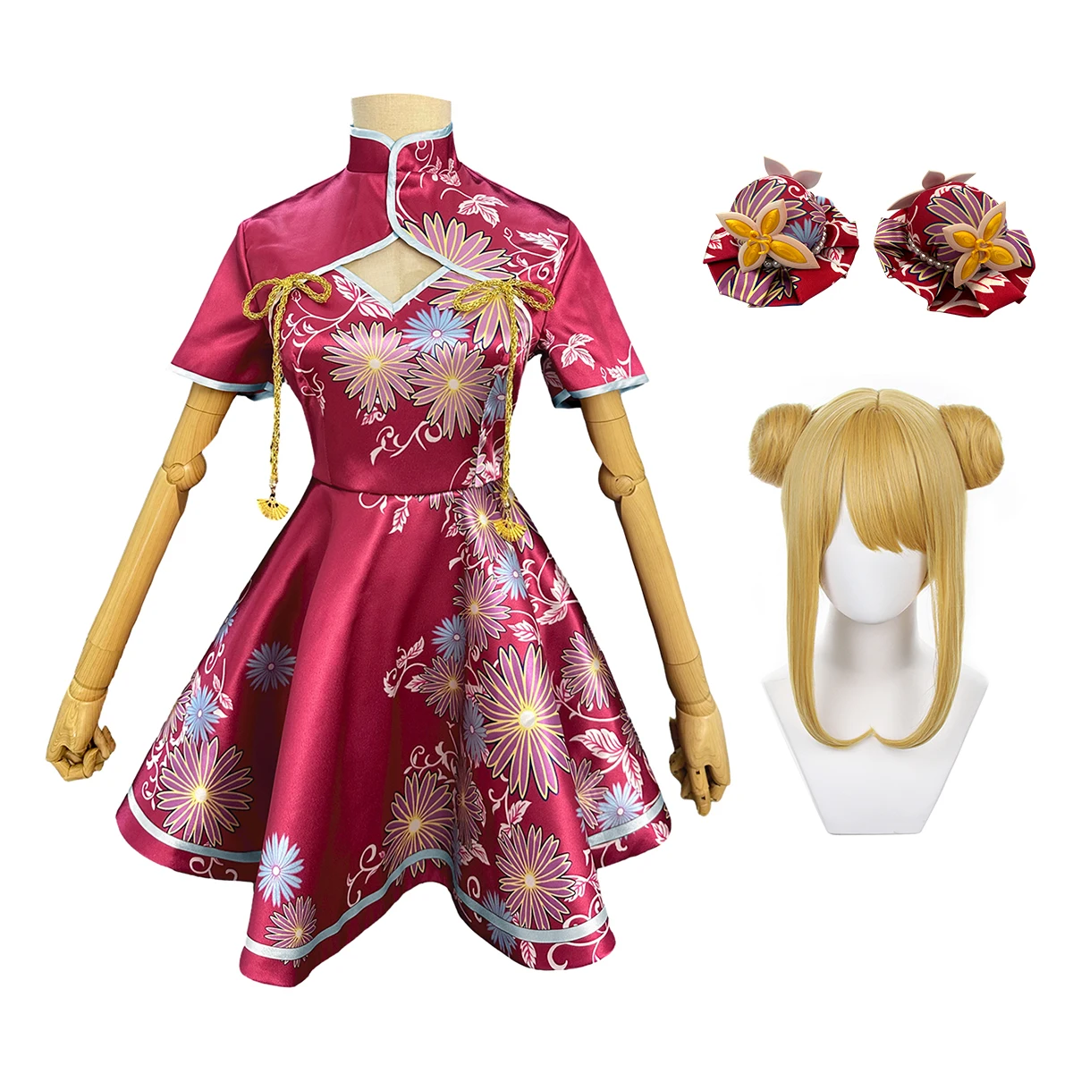 HOLOUN OSHI NO KO Anime Ruby Hoshino Cosplay China Costume Cheongsam Cute Dress Hair Accessory Party Gift Halloween Christmas