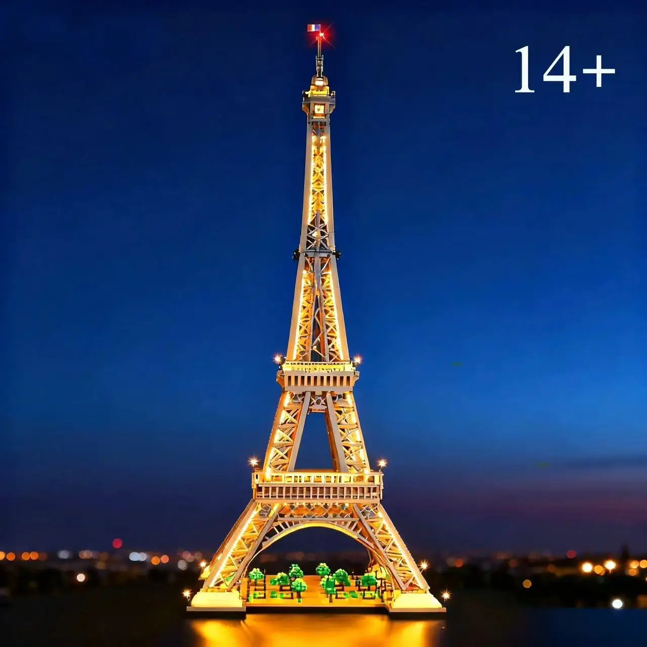 LED Light Kit Eiffel Tower 10307 Paris World Famous Architecture City Building Blocks DIY Toy Light (excluding building blocks)