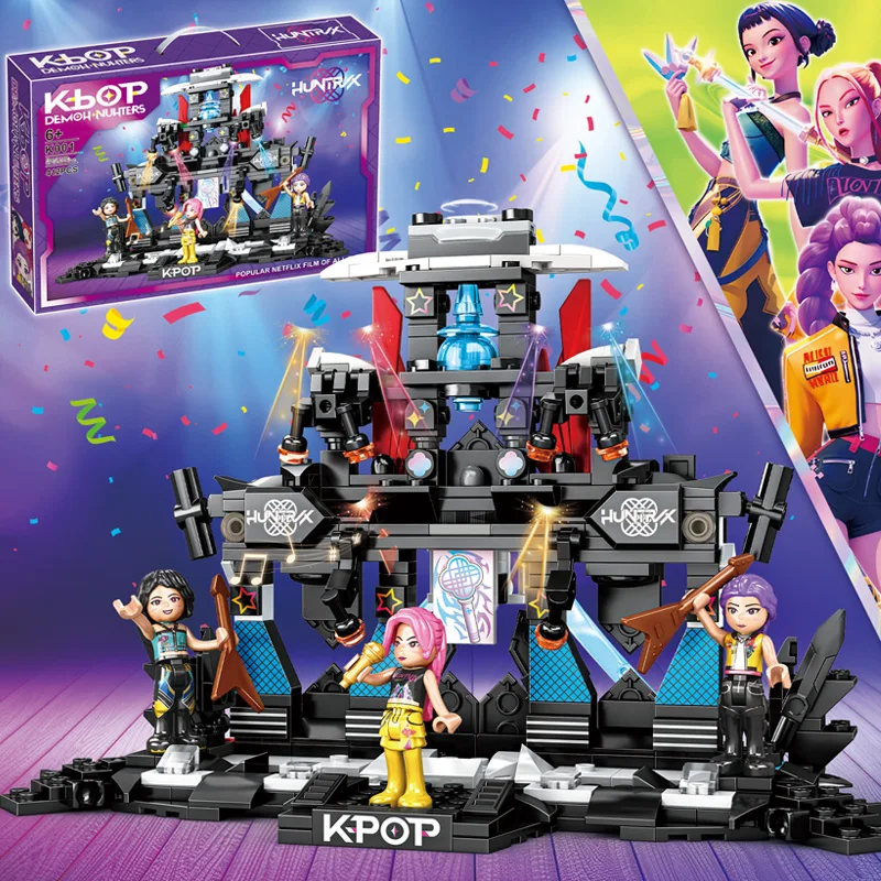 Blocs de construction KPop Demon Hunters Huntrix, ensemble de modèles de figurines d'action Mila Zoe Lumi, jouets de collection pour fans et collectionneurs pour adultes