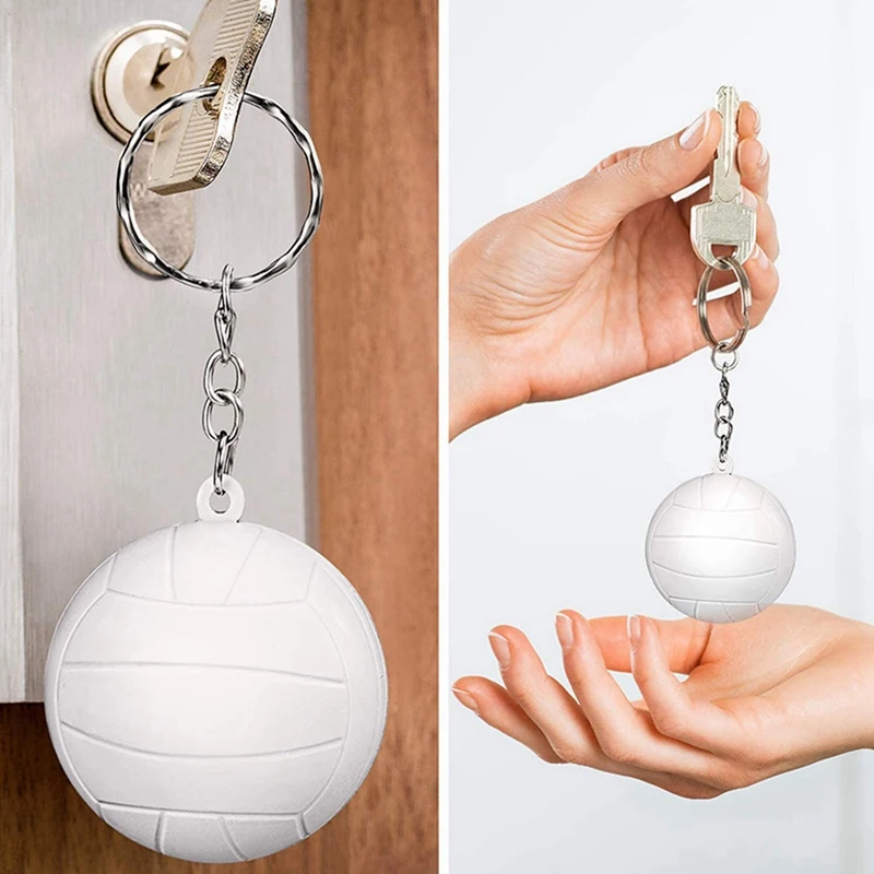 Portachiavi con pallina da pallavolo da 60 pezzi per bomboniere, palla antistress da pallavolo, ricompensa per il carnevale della scuola, centrotavola sportivo