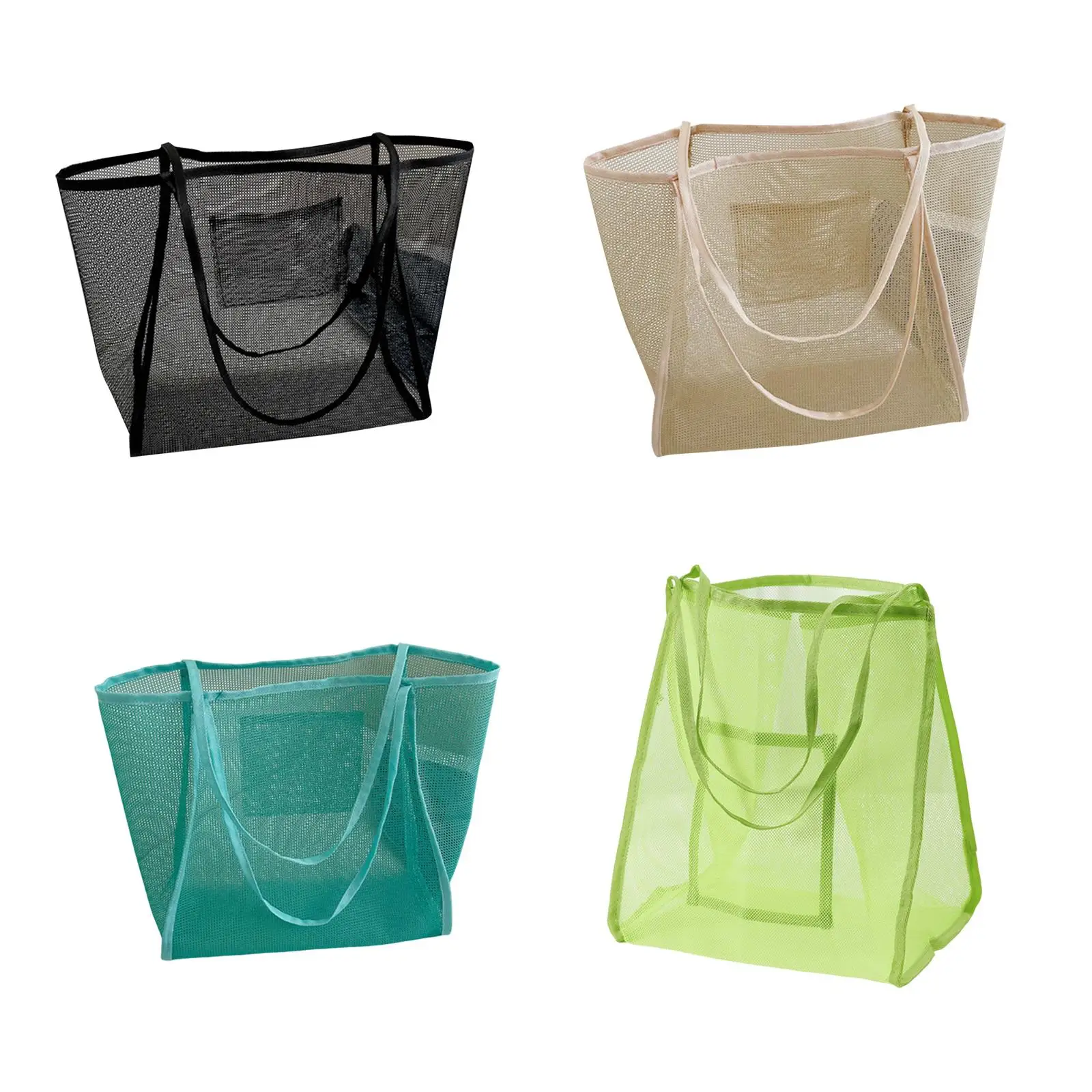 

Сетчатая пляжная сумка, легкая сумка для бассейна большой емкости для пикника, кемпинга, рыбалки