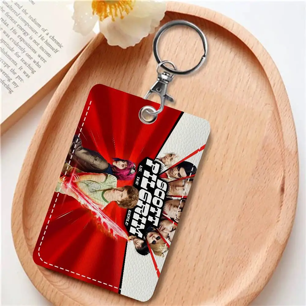 Película Scott Pilgrim Vs. Llaveros de Anime, Porta Tarjetas, Anillos para Llaves, para Tarjetas de Banco, Autobús, Identificación, Crédito