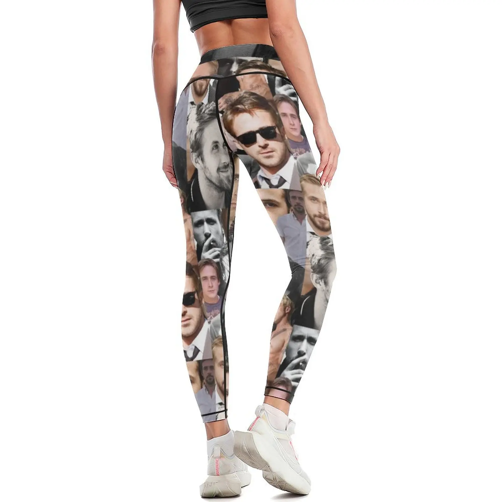 Ryan Gosling Collage Leggings sport pantaloni sportivi femminili donna pantaloni da palestra abbigliamento Fitness Leggings da donna