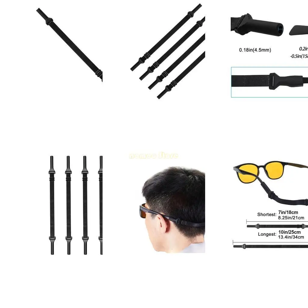 

31BF Glasses Cord Eyeglasses Bands Adjustable Strap Antislip Holder Eyewear Accessory
