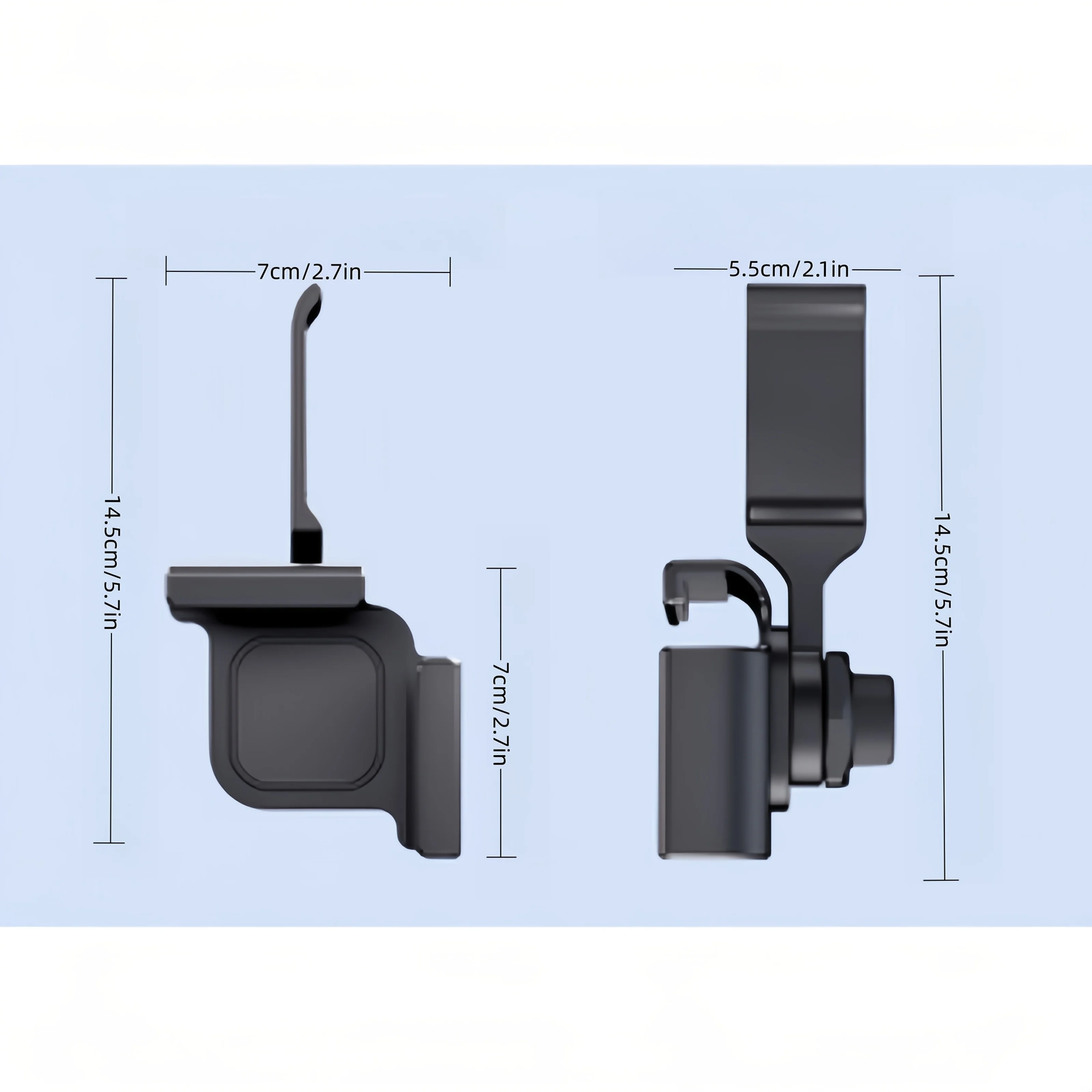 Space-Saving Headphone Stand - Attachable to Computer Monitors for Home & Cafes