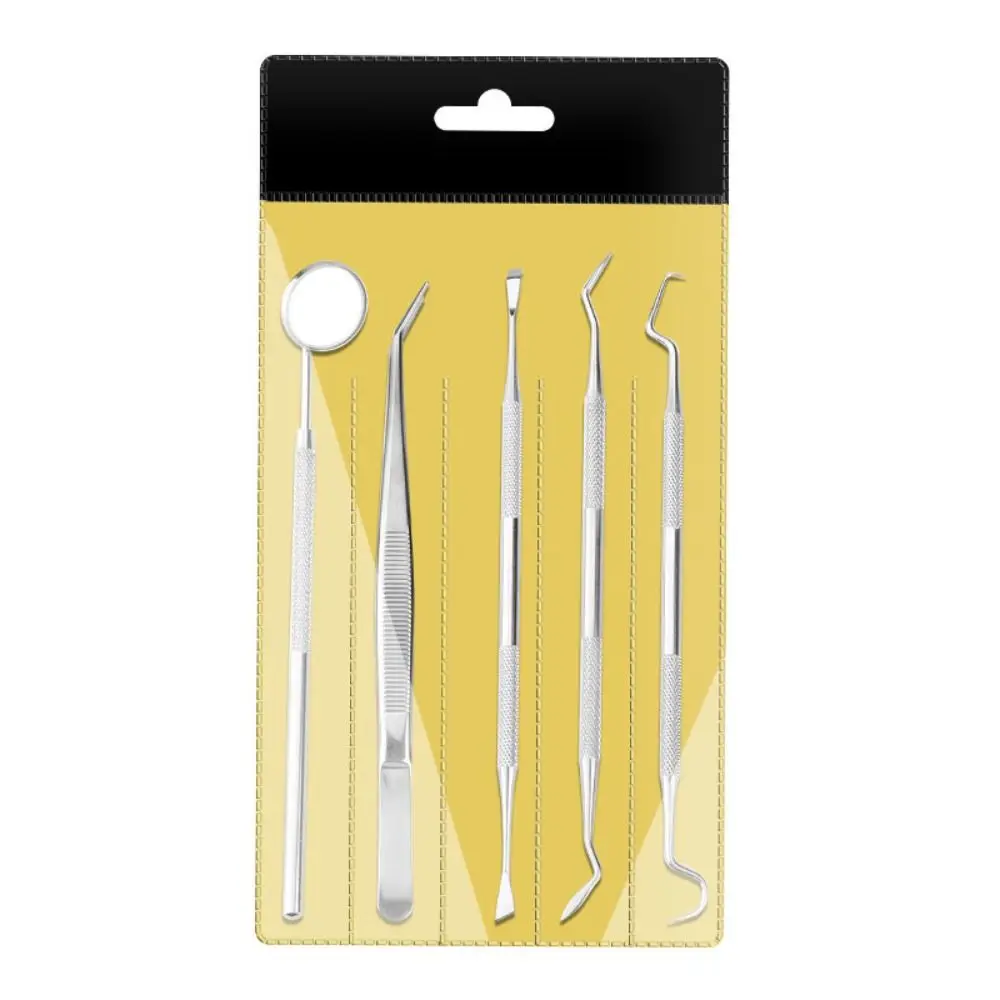 

Oral Care Dental Calculus Remover Tartar Scraper Mouth Mirror Teeth Cleaning Tools Tweezer Set Probe Plaque Remover Dentist