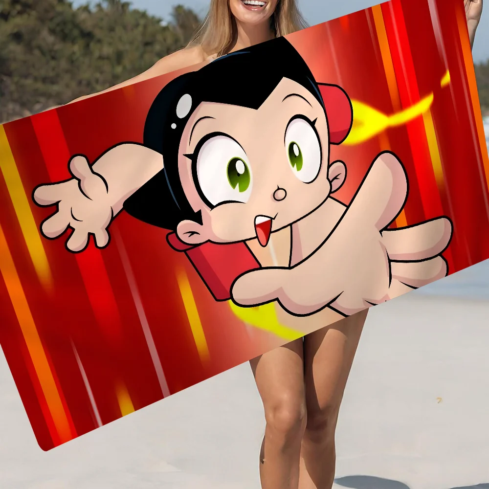 

Cartoon Astro Boy Beach Towel Cartoon Cute Summer Kids Large Bath Pool Beach Towel Microfiber Absorbent For Swimming Travel