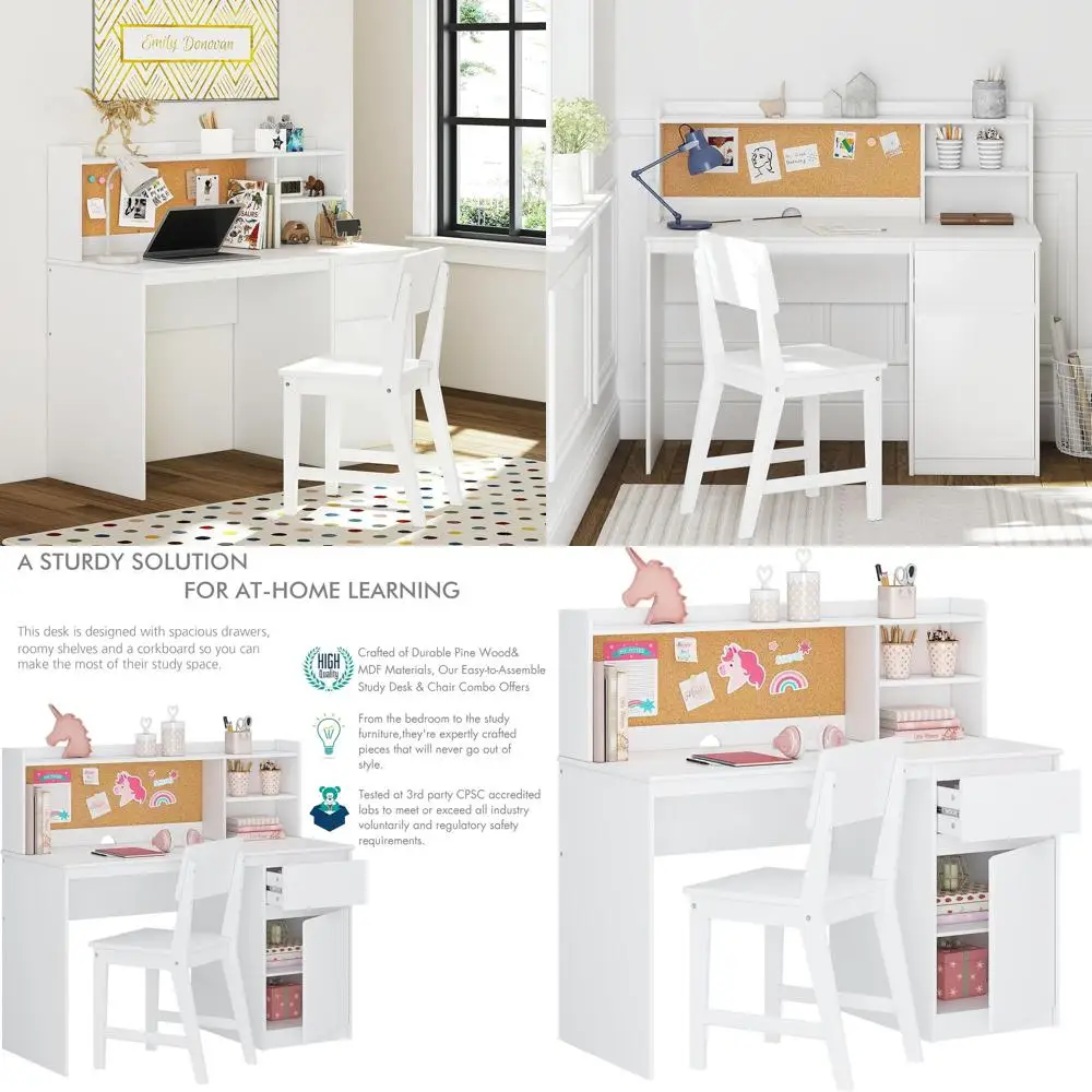 

Детский комплект: стол и стул с местом для хранения, деревянный стол для детей, подходит для возраста 5-12 лет