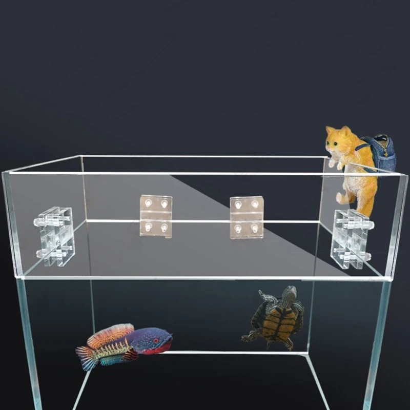 

2-pack Fish Cover Bracket Aquarium Screen Net Landscape Net Holder Clear