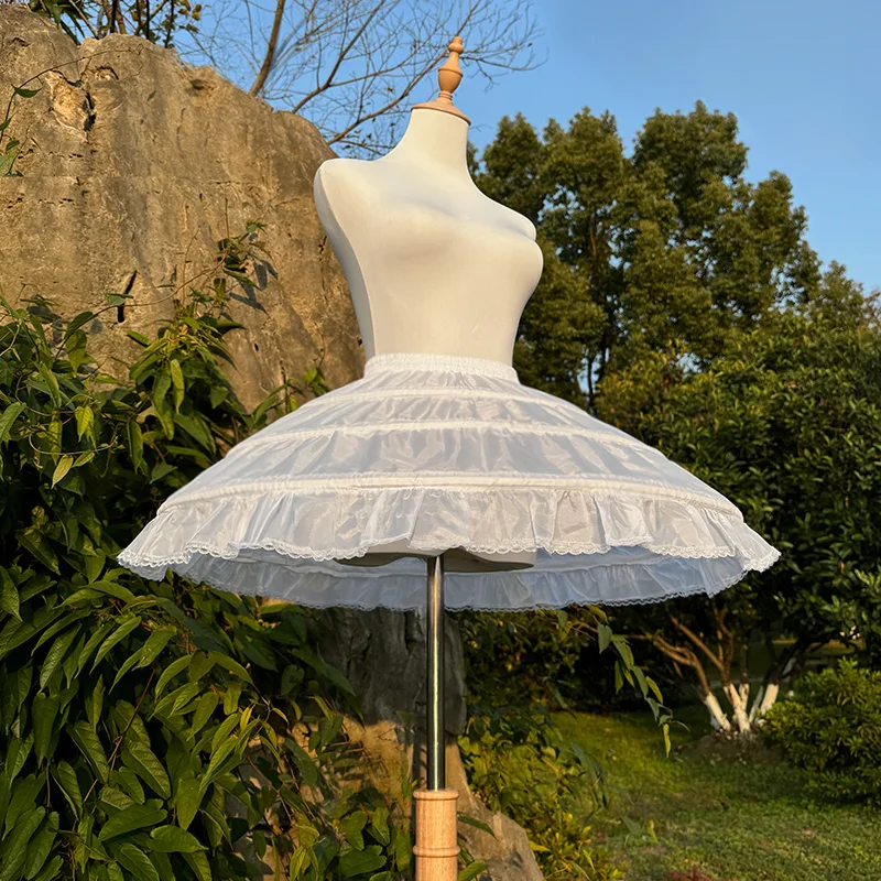 Women Crinoline Underskirt Petticoat for Girl Ball Gown Bridal Tulle Underskirt Wedding Dress 3 Hoops White Ballet Pleated Skirt image 4
