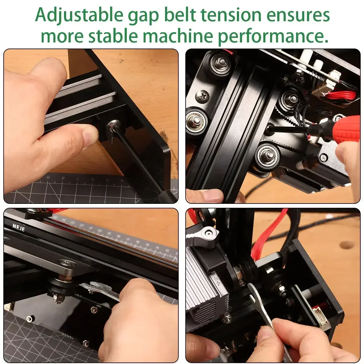 NEJE 5 Upgrade Kit - 255×420mm Aluminum Rail, High-Precision Laser Engraver & Wood Router Accessory