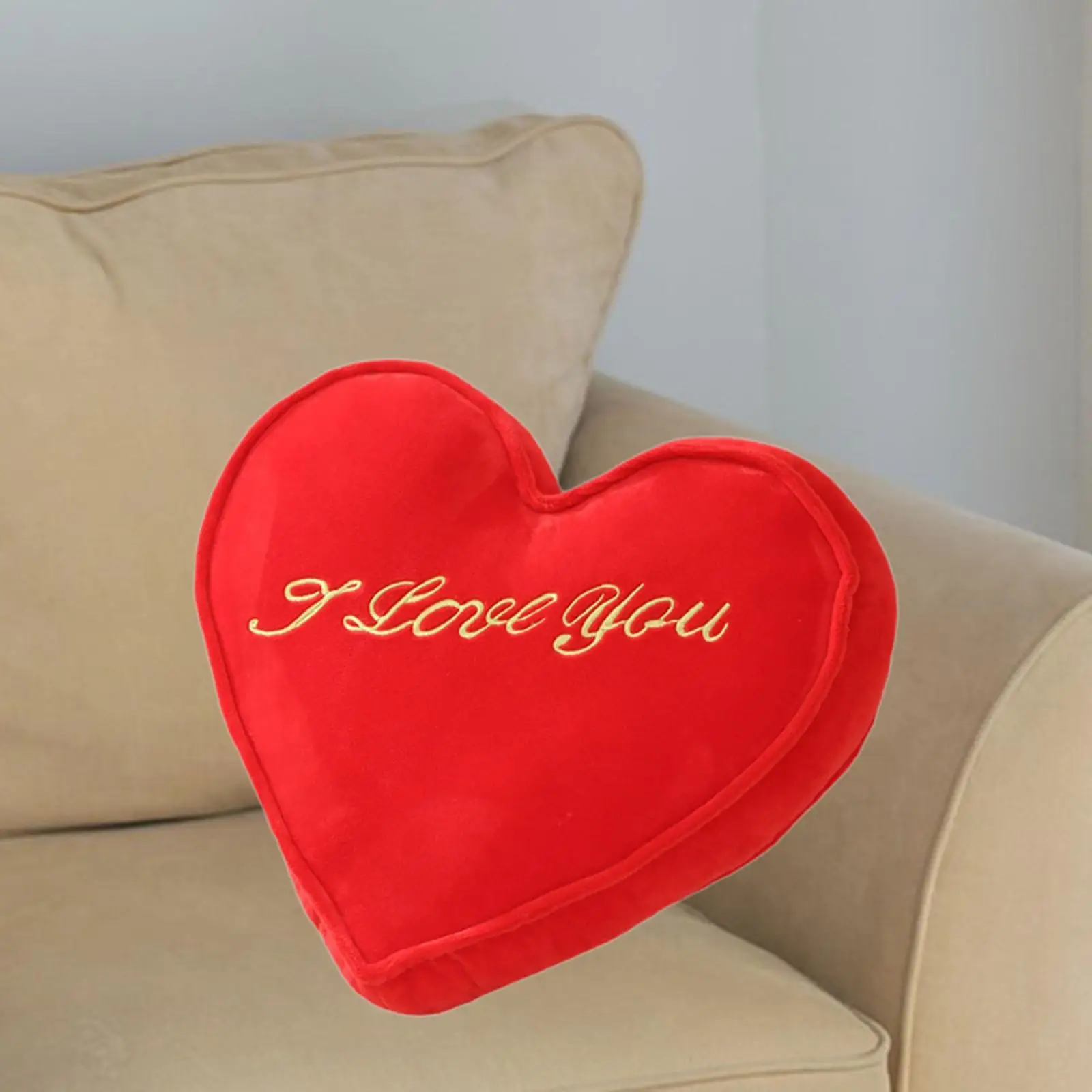 

Valentine's Day Throw Pillow Red Heart Cushion Pillow for Car Anniversary